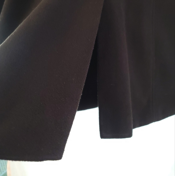 Benibos poly & wool blend black trench coat men's size Large - Picture 5 of 8